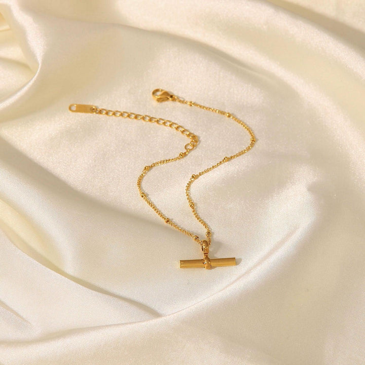 Gold-Plated Anklet with Delicate Chain Elegant and Timeless