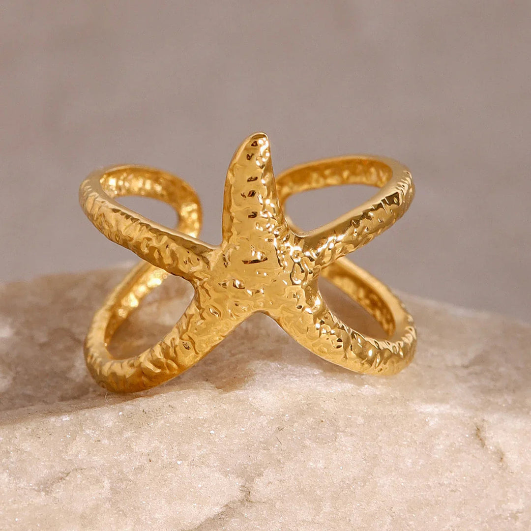 Gold-Plated Starfish Ring