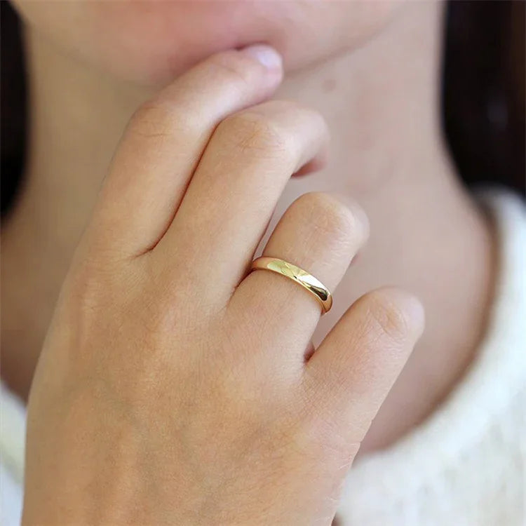 Gold-Plated Minimalist Band for Women