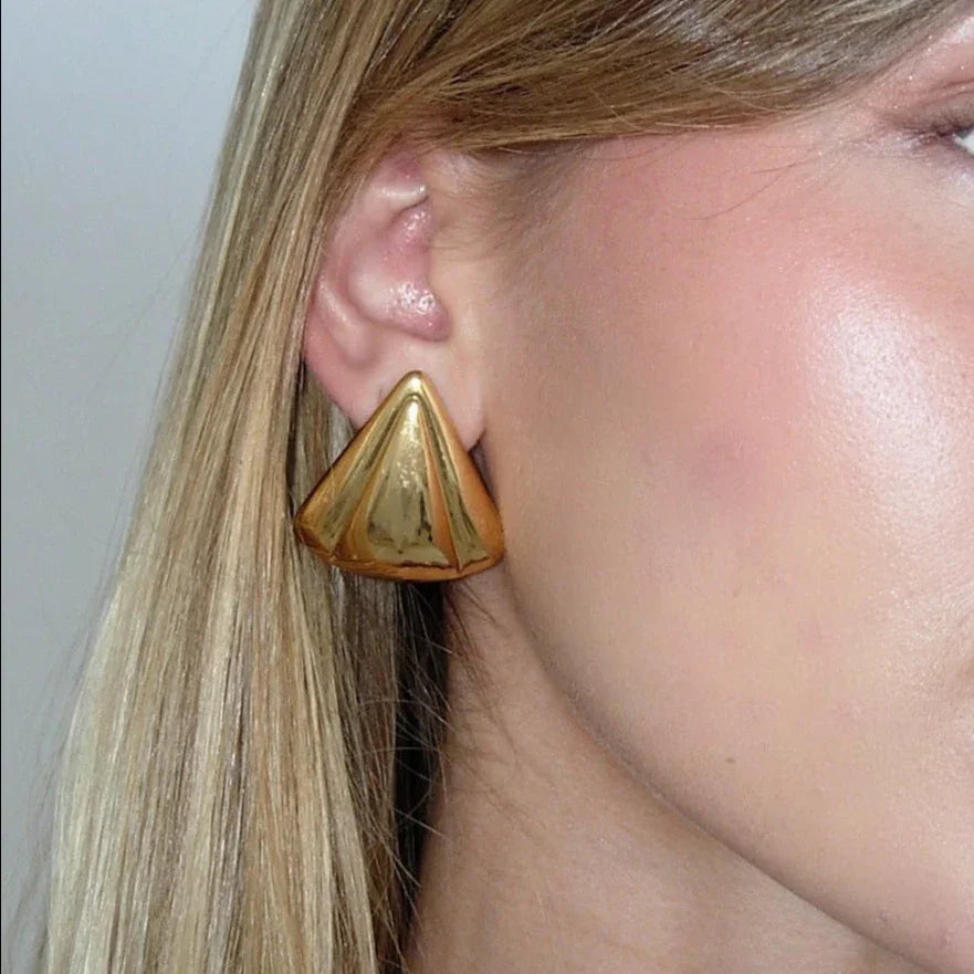 Gold-Plated Statement Earrings for Women