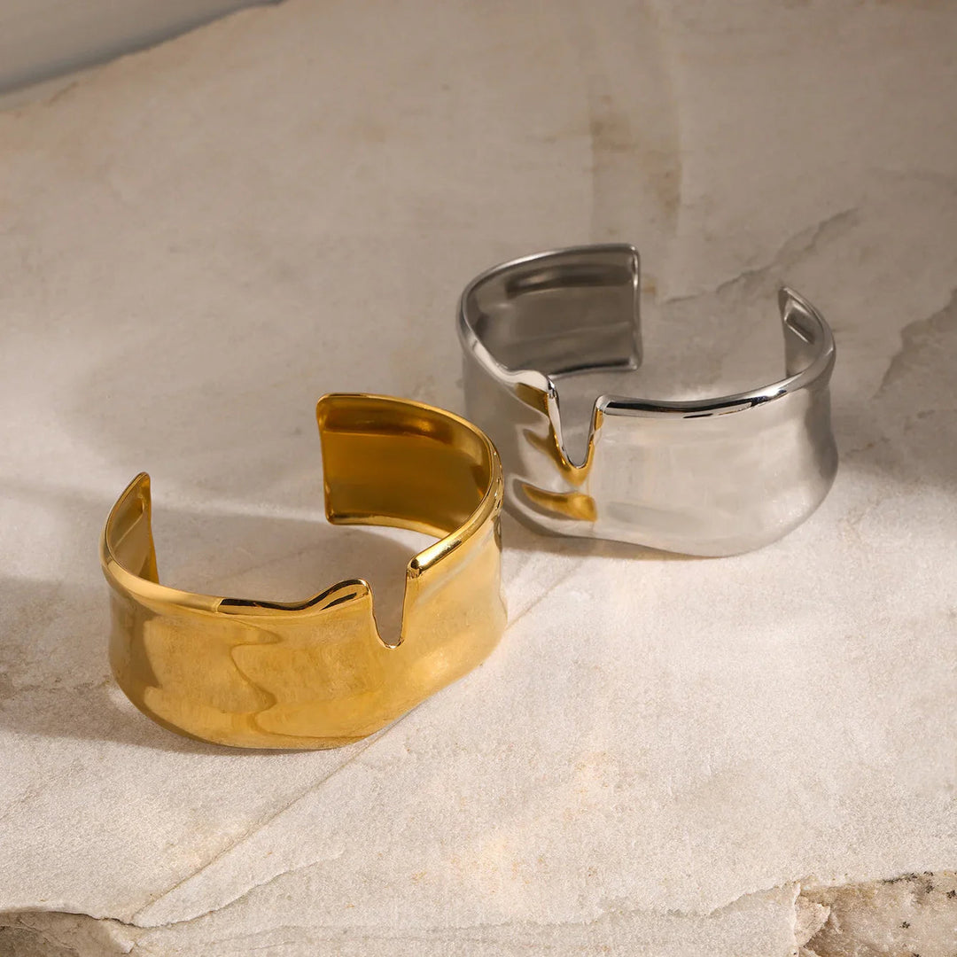 Gold-Plated Minimalist Cuff Bracelet