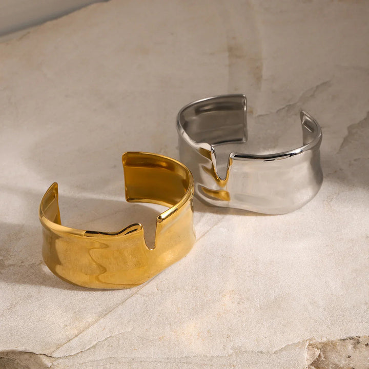 Gold-Plated Minimalist Cuff Bracelet