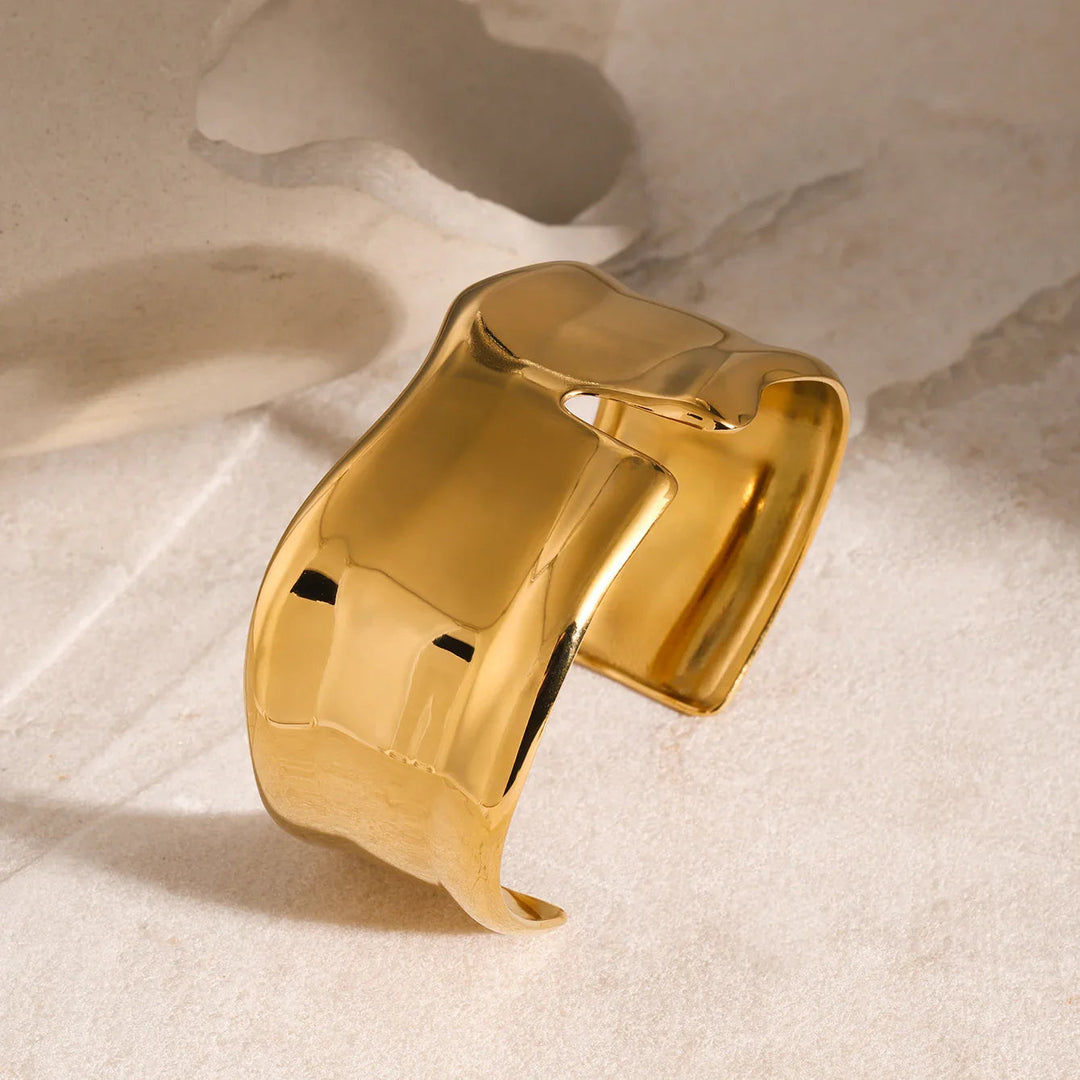 Gold-Plated Minimalist Cuff Bracelet