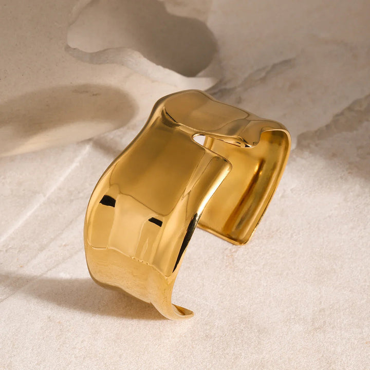 Gold-Plated Minimalist Cuff Bracelet