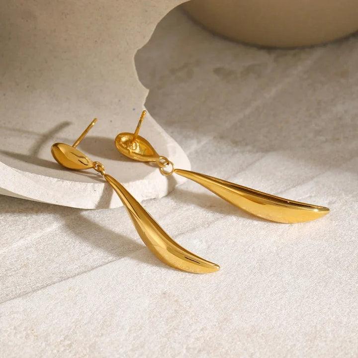Gold-Plated Drop Earrings