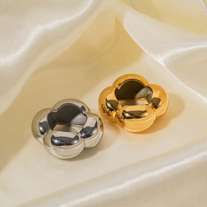 Gold-Plated Petal Statement Ring for Women