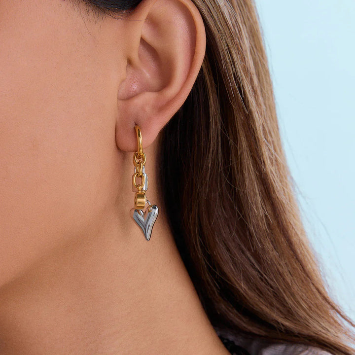 Gold-Plated Cubic Zirconia Drop Earrings for Women