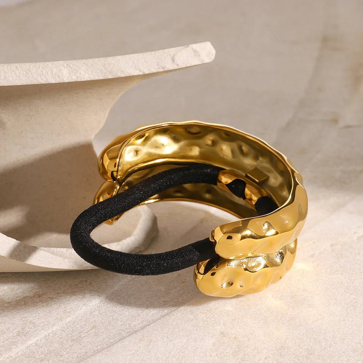 Gold-Plated Stainless Steel Double Arch Pony Cuff