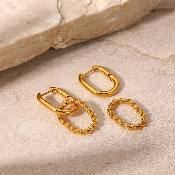 Gold-Plated Skadi Hoop Earrings