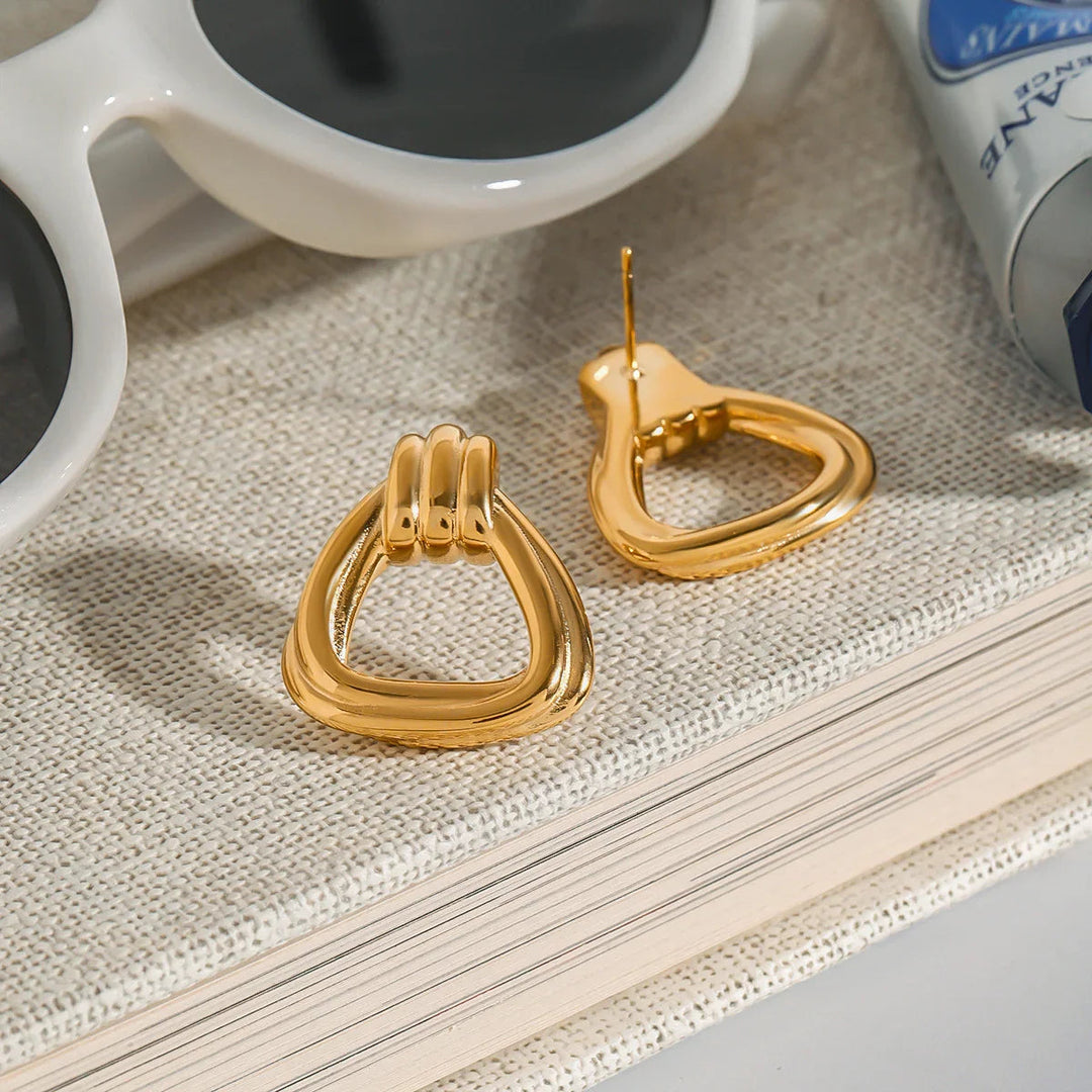 Gold-Plated Knot Drop Earrings for Women