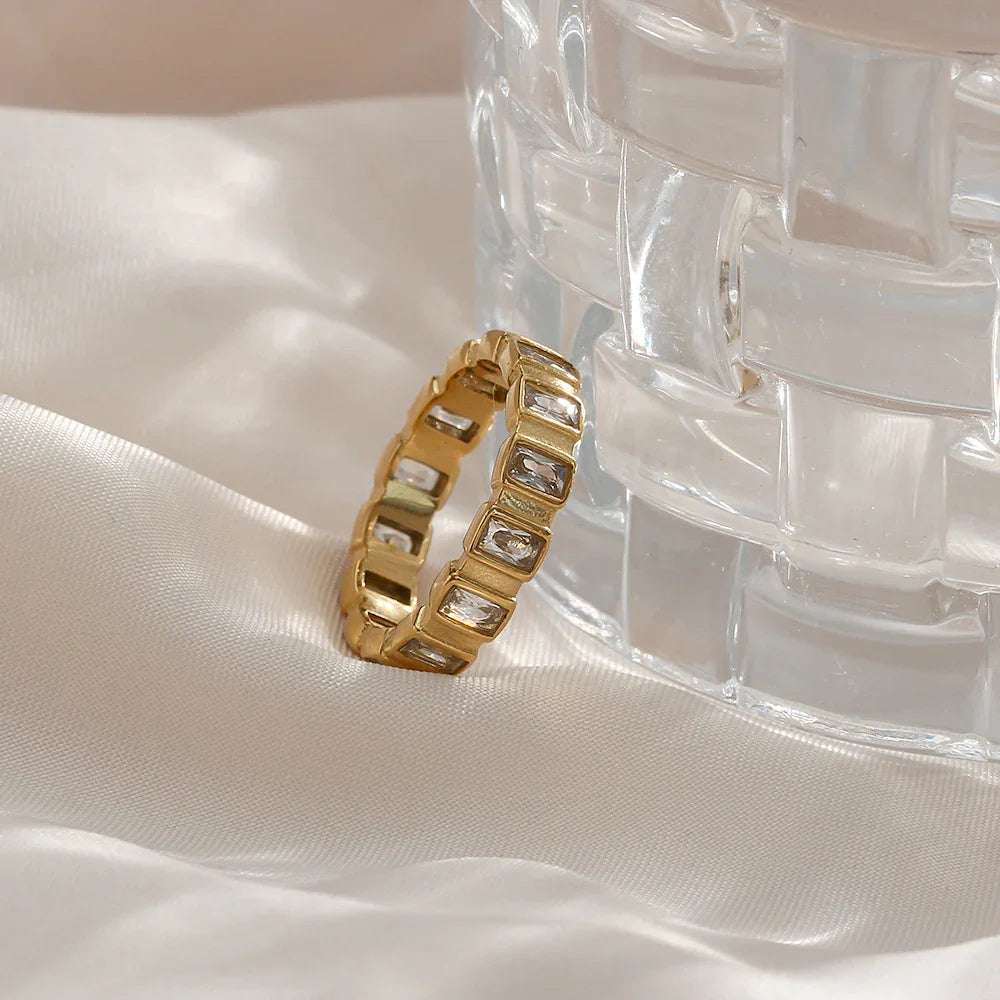Gold-Plated Diamond Ring For Women