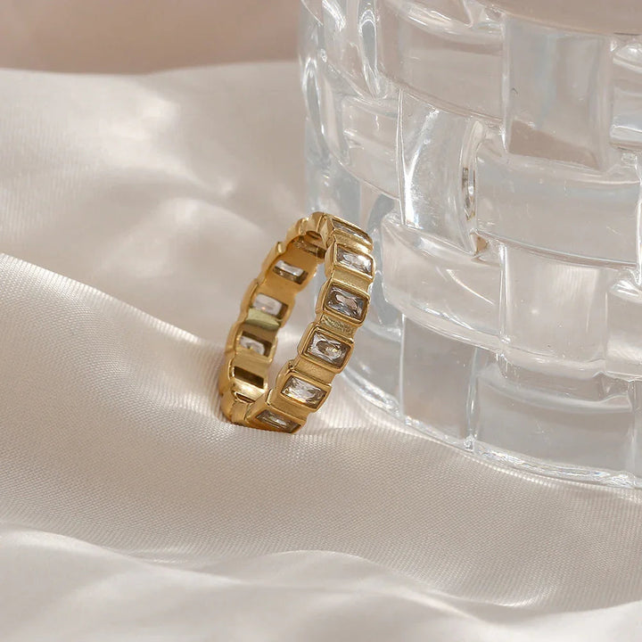 Gold-Plated Diamond Ring For Women