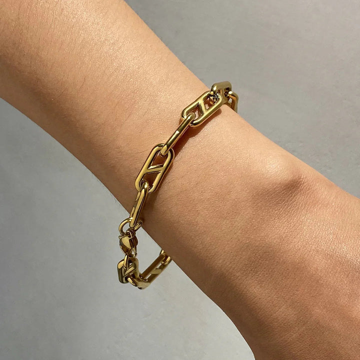 Gold-Plated Chain Bracelet for Women