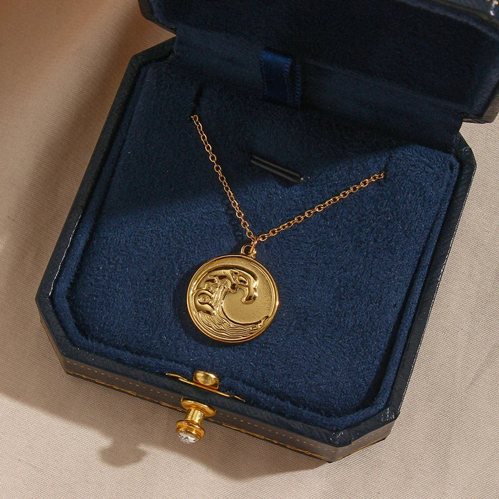 Gold-Plated Ocean Pendant Necklace For Women