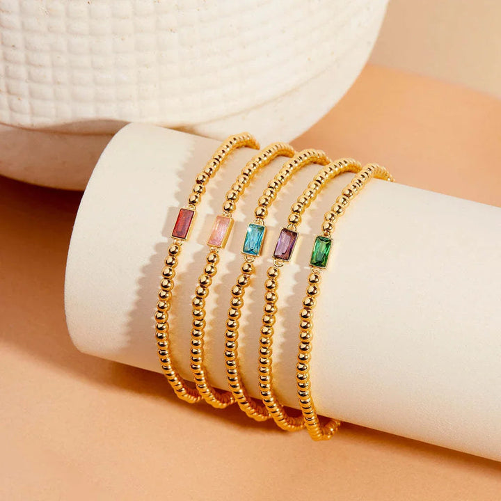 Gold-Plated Celine Birthstone Bracelet