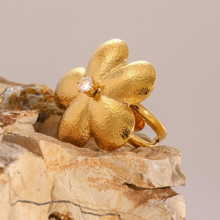 Gold-Plated Flora Gold Petal Ring
