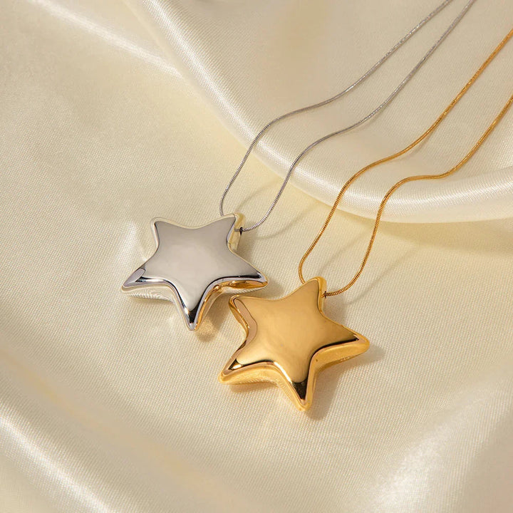 Gold-Plated Star Pendant Necklace for Women