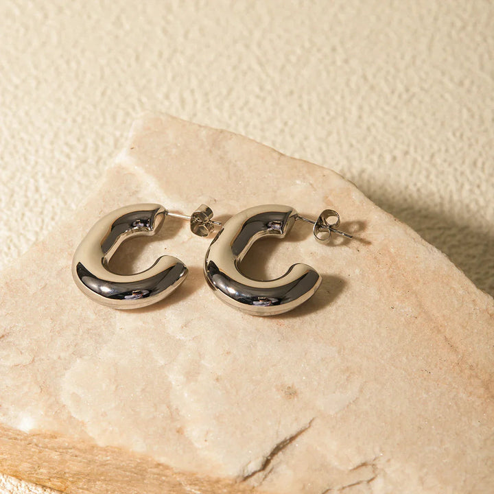 Silver-Plated Hoop Earrings Timeless and Versatile