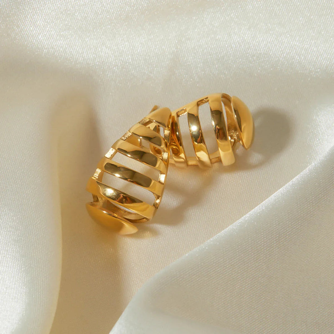 Gold-Plated Teardrop Drop Earrings for Women