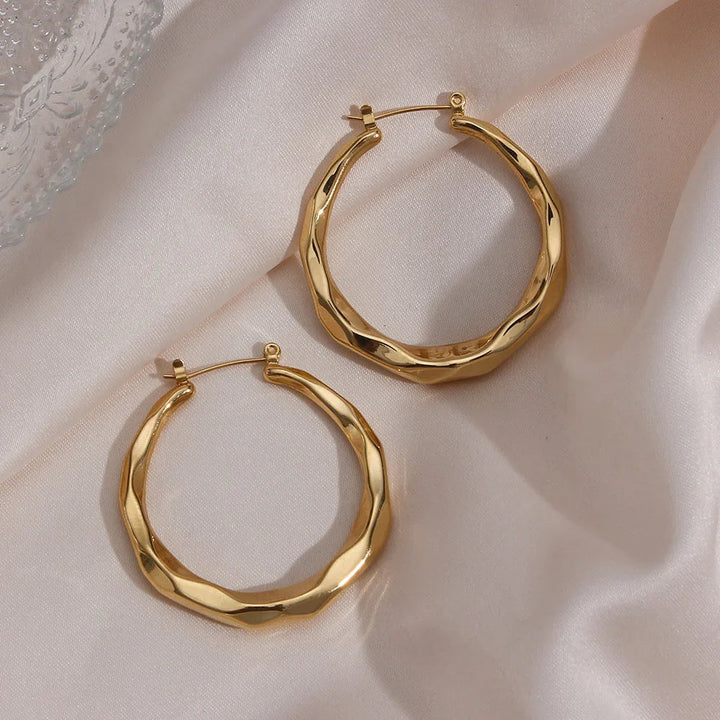 Gold-Plated Hoop Earrings For Women
