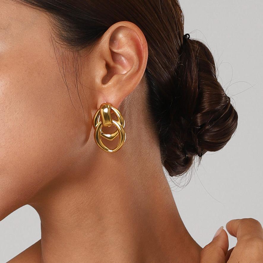 Gold-Plated Hoop Earrings
