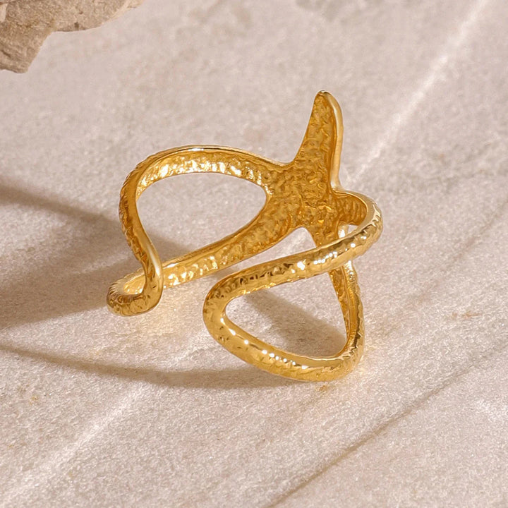 Gold-Plated Starfish Ring