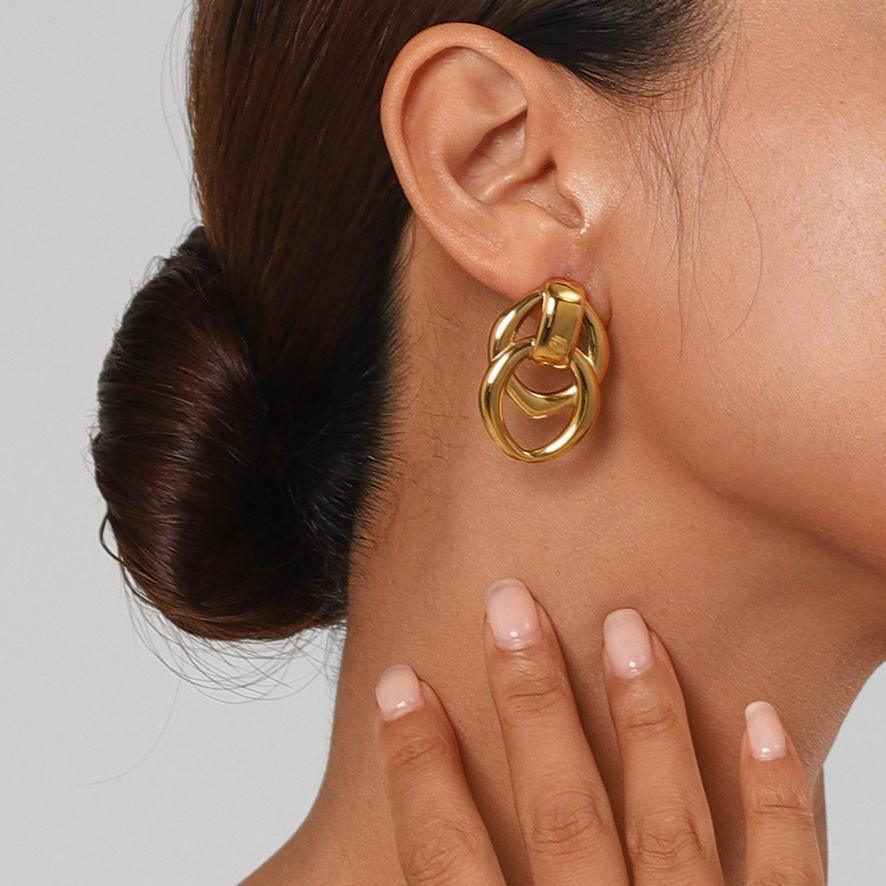 Gold-Plated Hoop Earrings