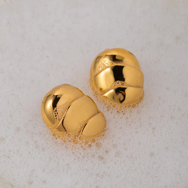 Gold-Plated Scarab-Inspired Earrings for Timeless Elegant Look