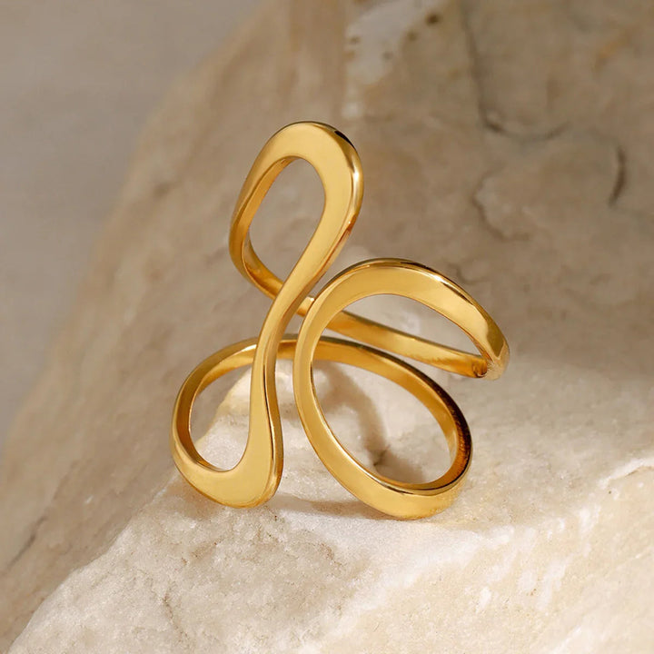 Gold-Plated Mosaic Ring
