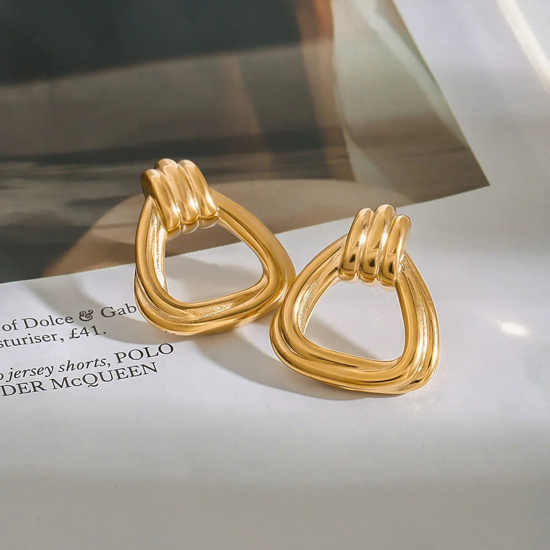 Gold-Plated Knot Drop Earrings for Women