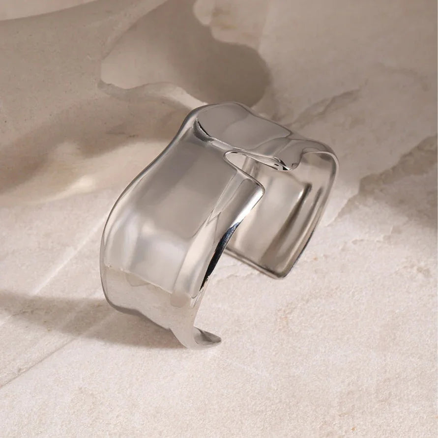 Gold-Plated Minimalist Cuff Bracelet