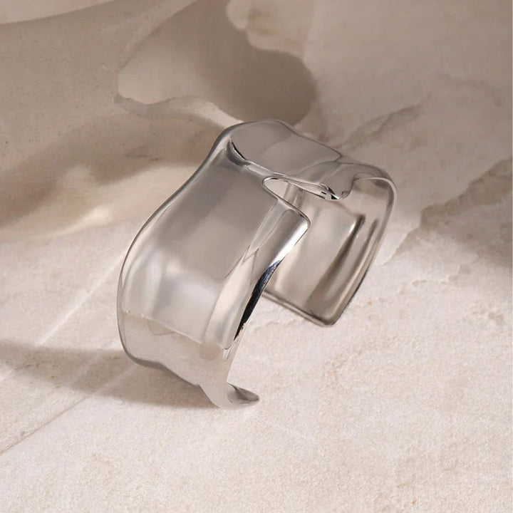Gold-Plated Minimalist Cuff Bracelet