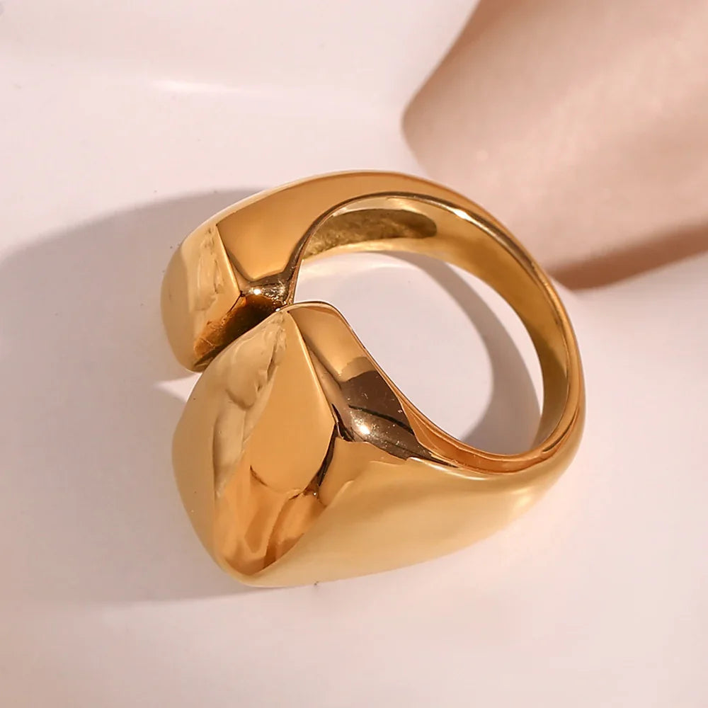 Gold-Plated Knot Ring For Women