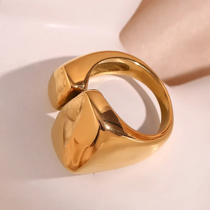 Gold-Plated Knot Ring For Women