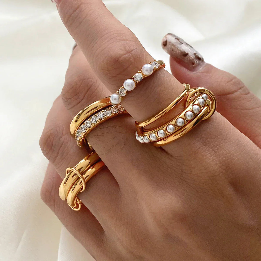 Gold-Plated Stackable Ring for Women