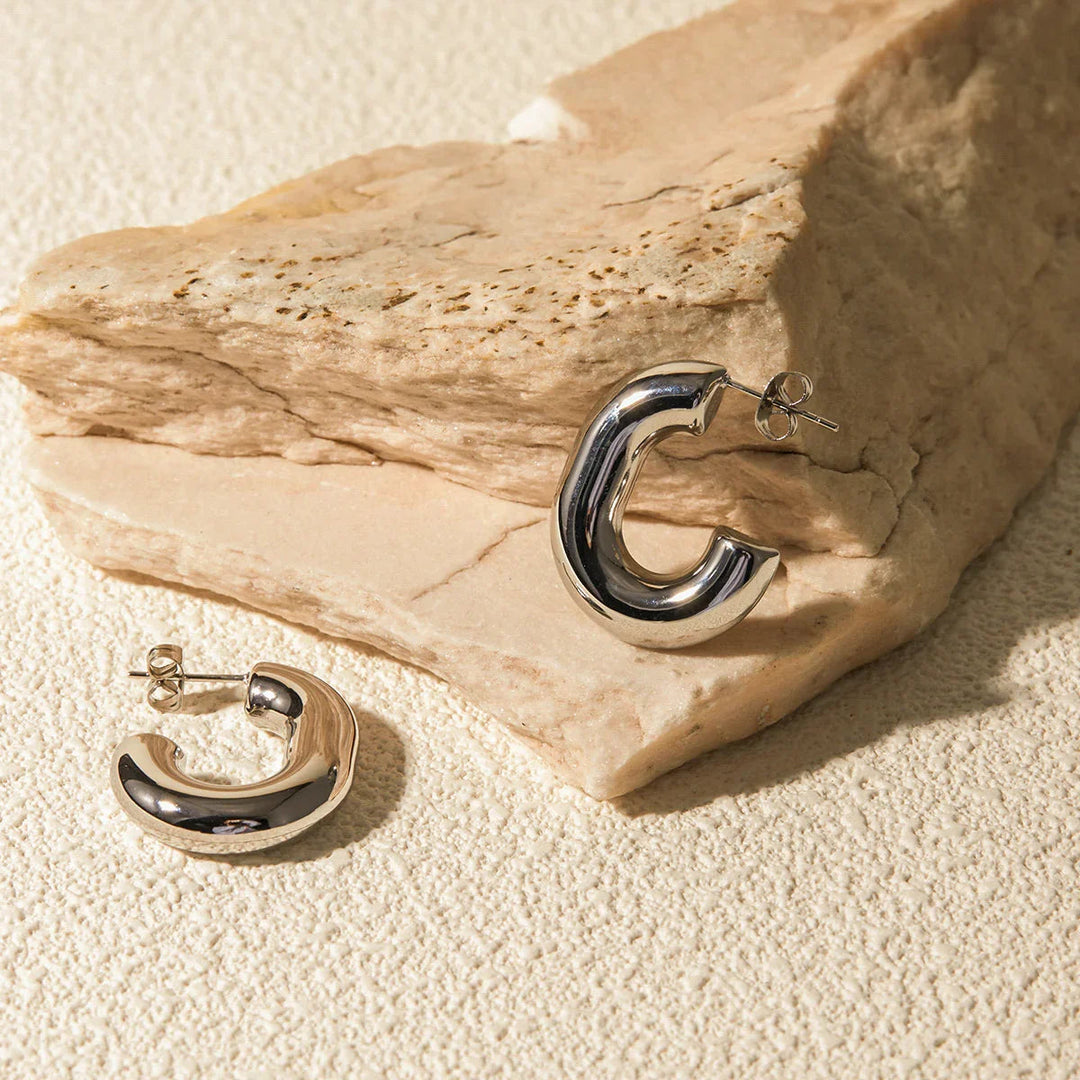 Silver-Plated Hoop Earrings Timeless and Versatile