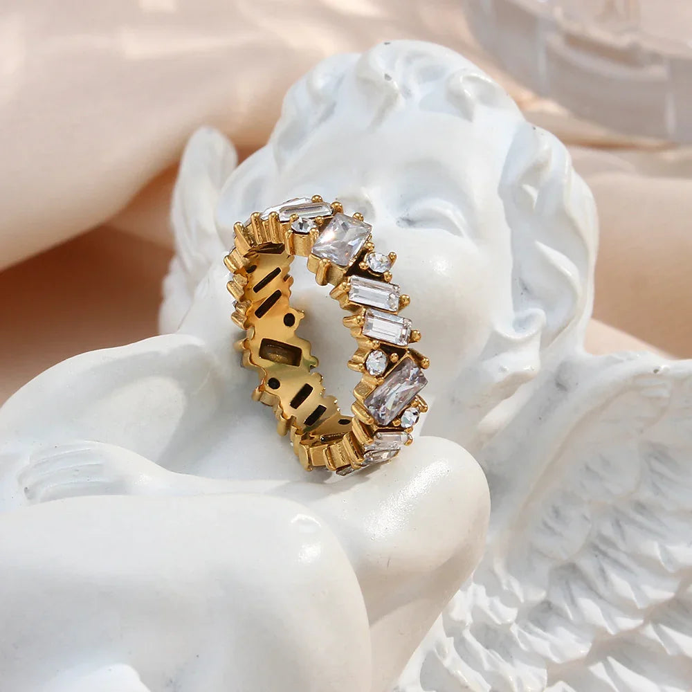 Gold Plated Cubic Zirconia Jewelry Set for Women