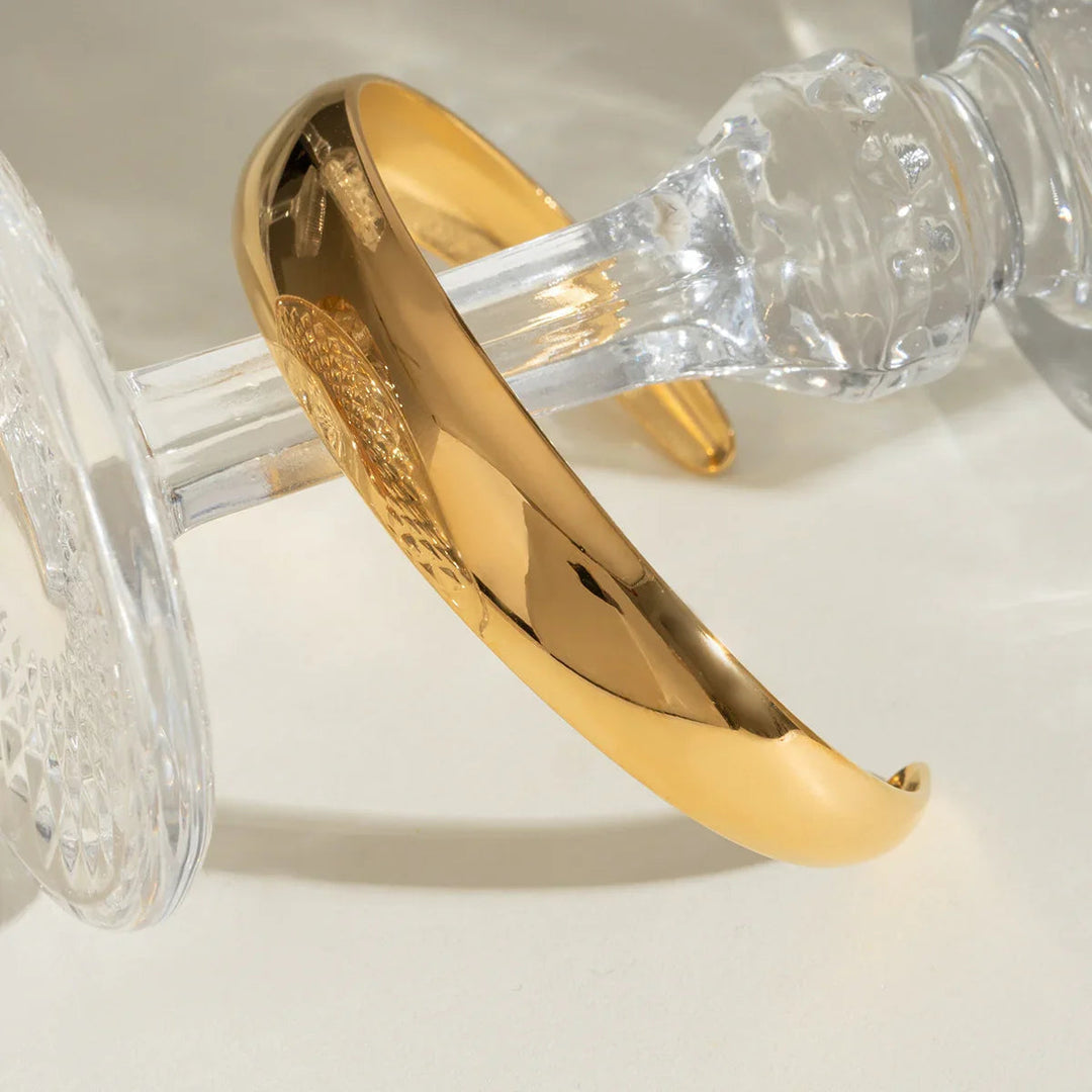 Gold-Plated Classic Bangle for Women