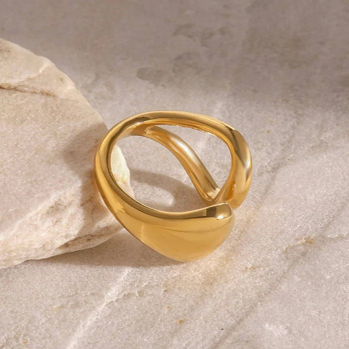 Gold-Plated Sculptural Ring