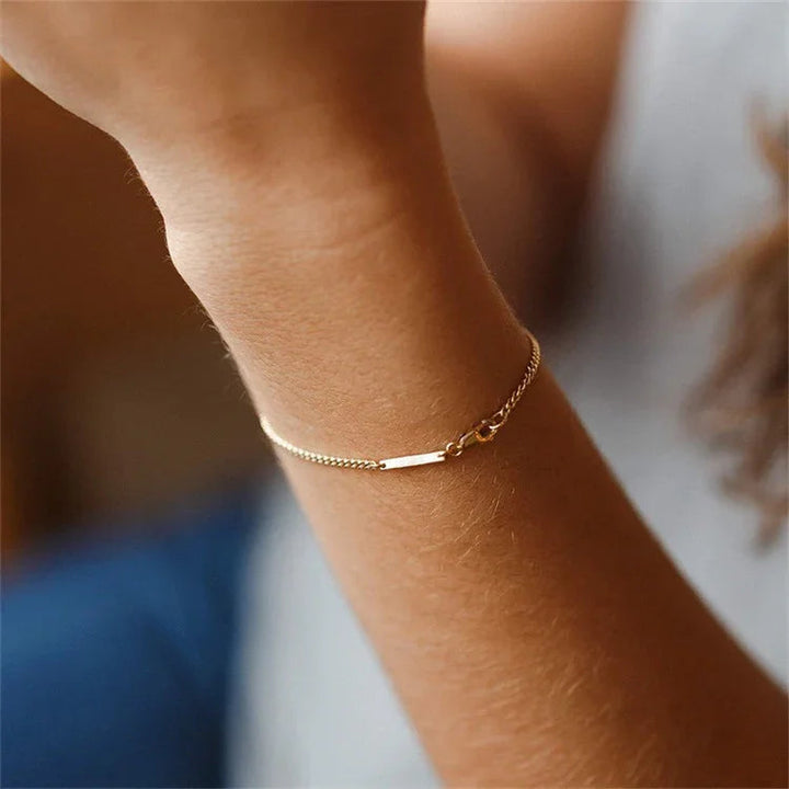 Gold-Plated Cuban Link Bracelet for Women