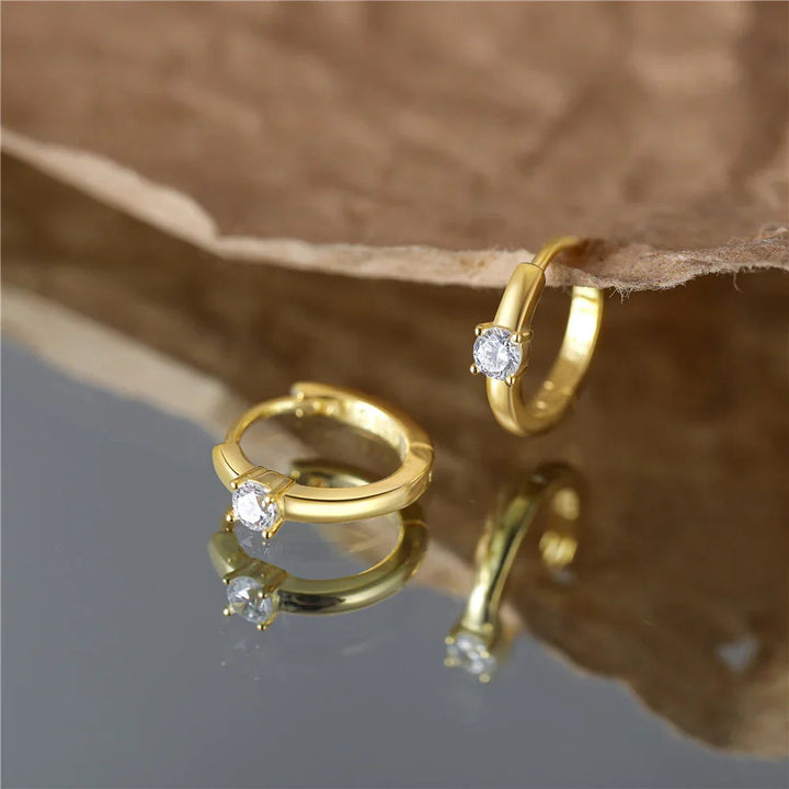 Gold-Plated Morgana Pixie Earrings with Diamond Accent