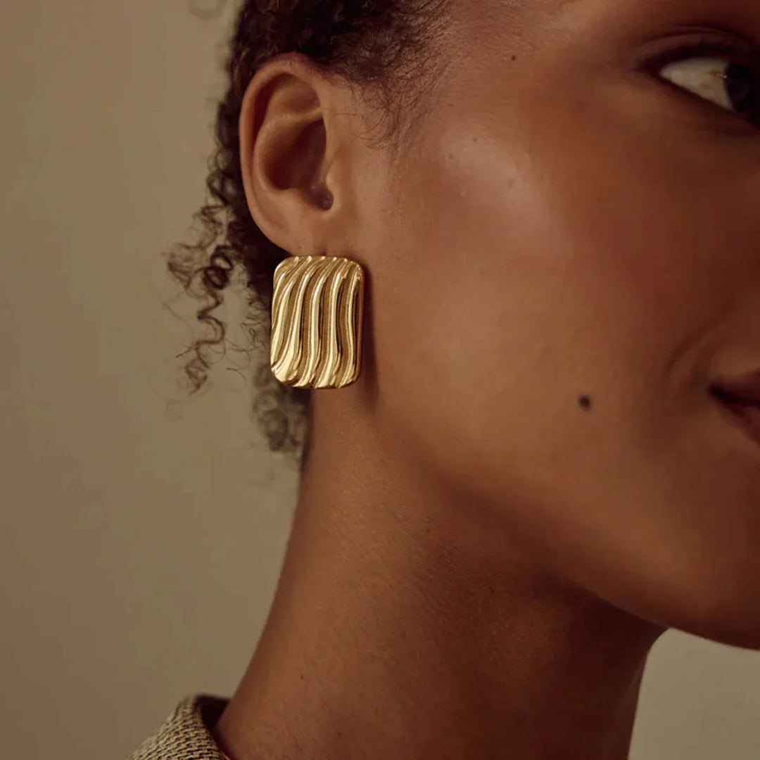 Gold-Plated Stainless Steel Earrings