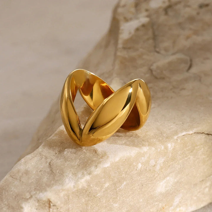 Gold-Plated Margarette Geometric Ring