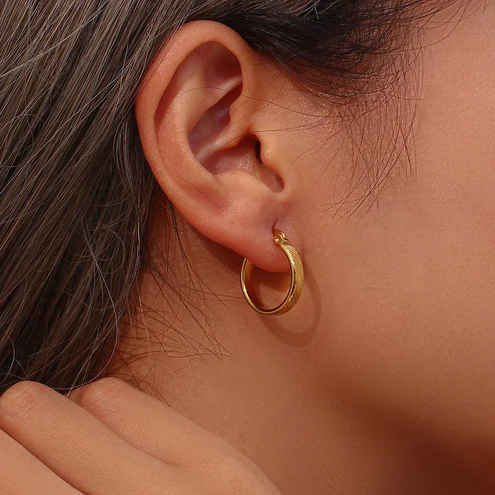 Gold-Plated Hoop Earrings for Women