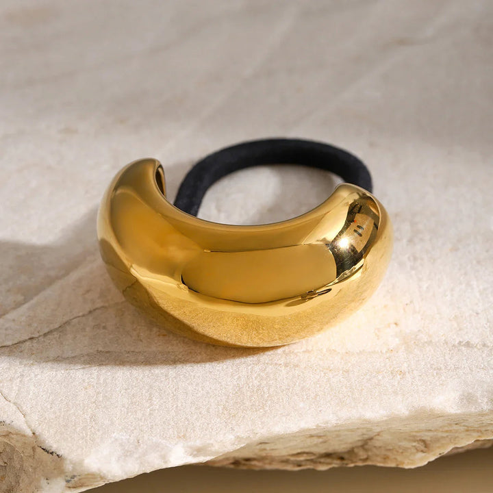 Gold-Plated Stainless Steel Arch Pony Cuff