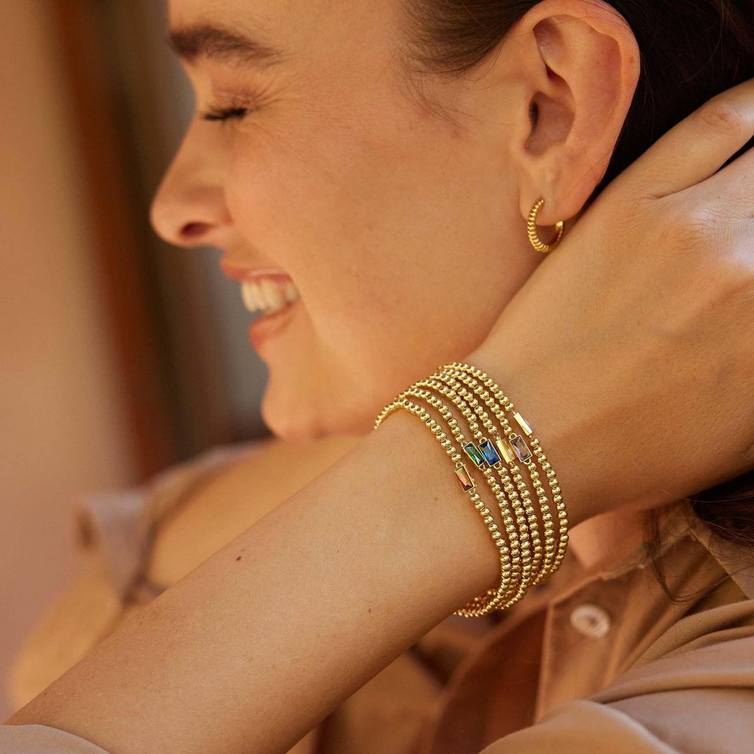 Gold-Plated Celine Birthstone Bracelet