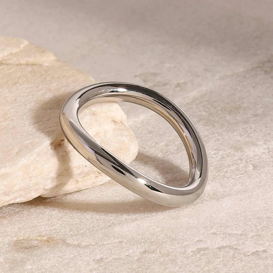 Gold-Plated Silver-Tone Stackable Ring Set