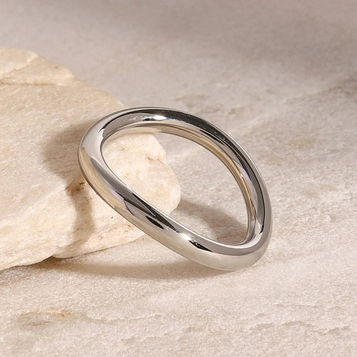 Gold-Plated Silver-Tone Stackable Ring Set