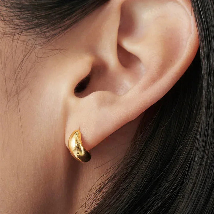 Gold-Plated Minimalist Stud Earrings for Women