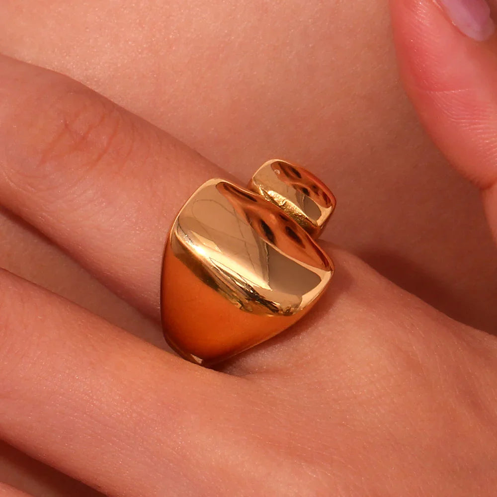 Gold-Plated Knot Ring For Women